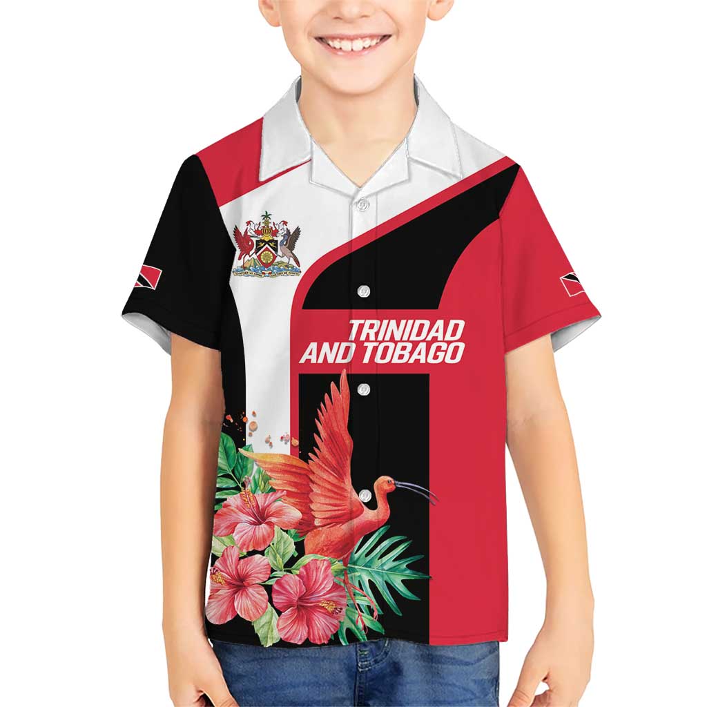 Trinidad and Tobago Personalized Kid Hawaiian Shirt Scarlet Ibis Tropical - Wonder Print Shop