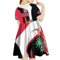Trinidad and Tobago Personalized Kid Short Sleeve Dress Scarlet Ibis Tropical - Wonder Print Shop