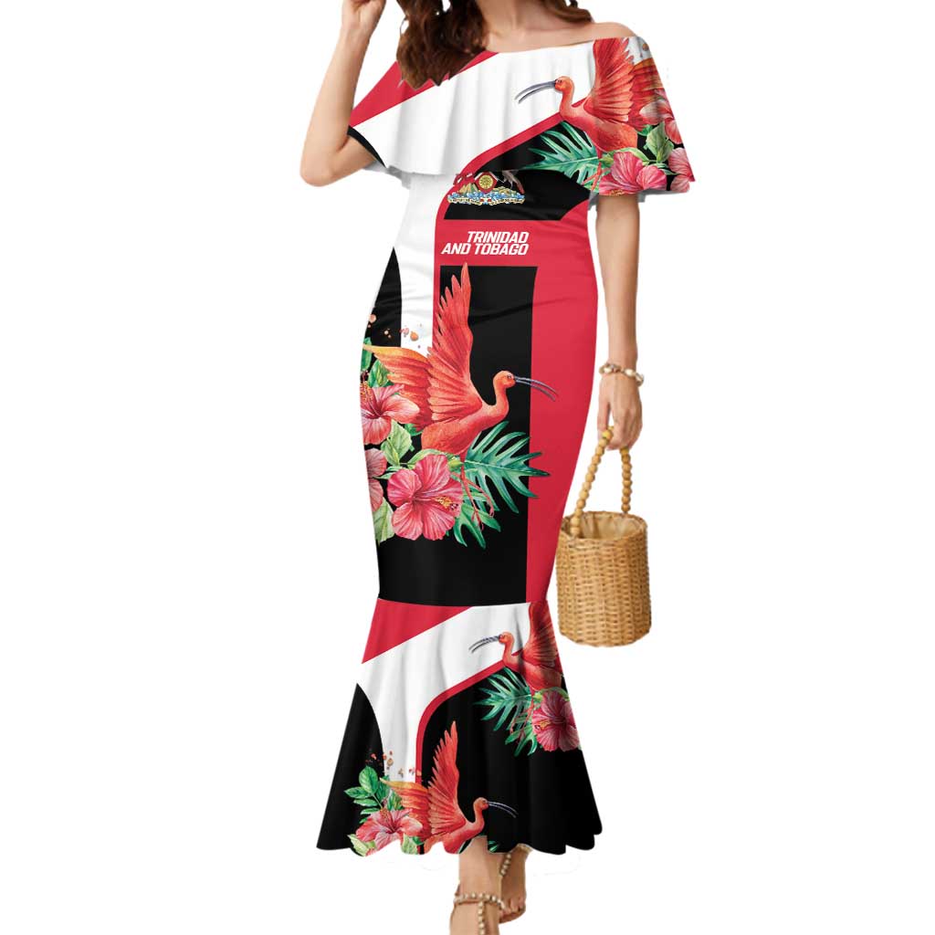 Trinidad and Tobago Personalized Mermaid Dress Scarlet Ibis Tropical - Wonder Print Shop