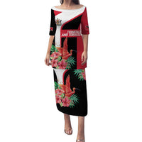 Trinidad and Tobago Personalized Puletasi Scarlet Ibis Tropical - Wonder Print Shop