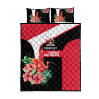 Trinidad and Tobago Personalized Quilt Bed Set Scarlet Ibis Tropical - Wonder Print Shop