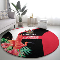 Trinidad and Tobago Personalized Round Carpet Scarlet Ibis Tropical - Wonder Print Shop