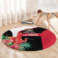 Trinidad and Tobago Personalized Round Carpet Scarlet Ibis Tropical - Wonder Print Shop