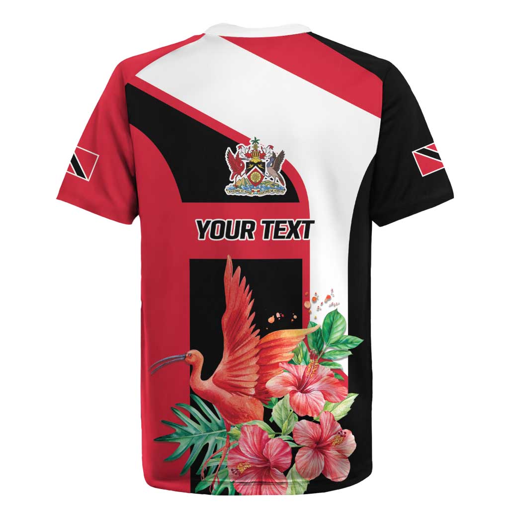Trinidad and Tobago Personalized Rugby Jersey Scarlet Ibis Tropical - Wonder Print Shop