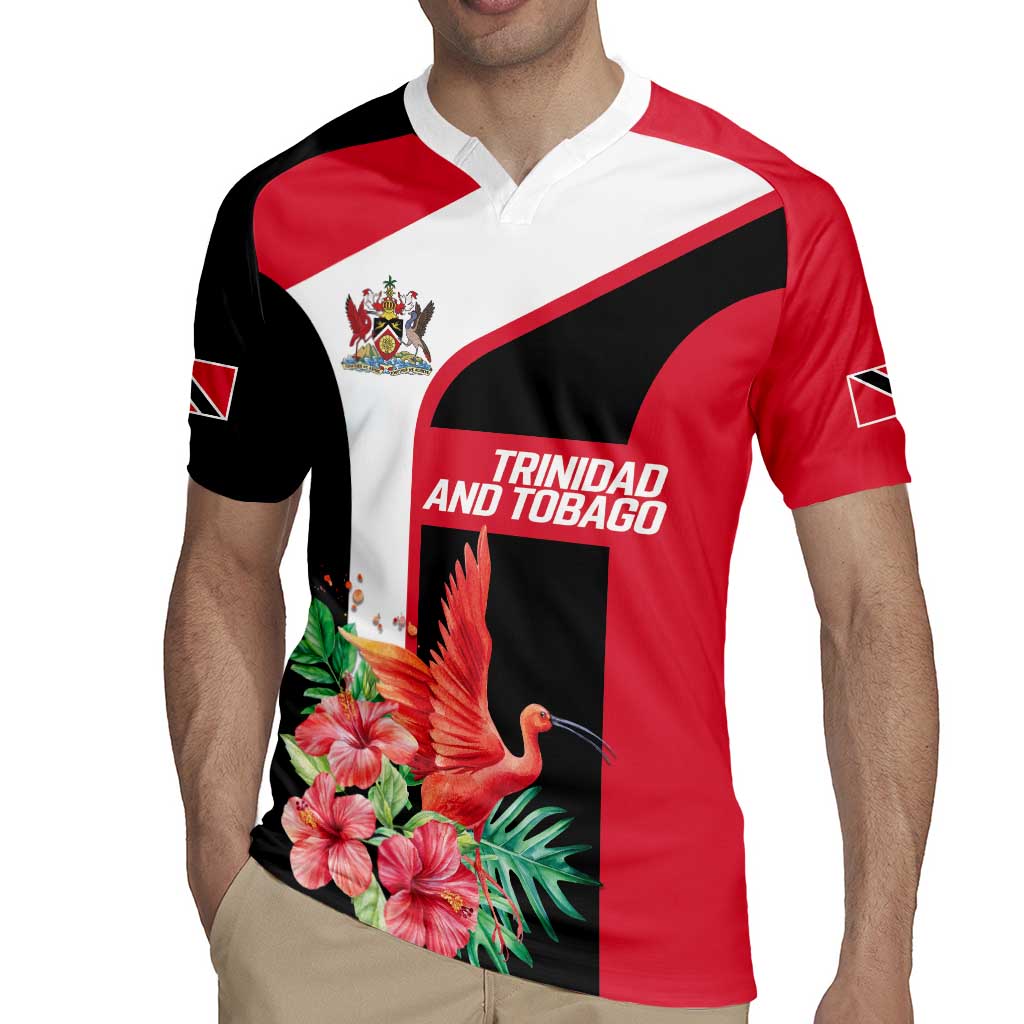 Trinidad and Tobago Personalized Rugby Jersey Scarlet Ibis Tropical - Wonder Print Shop