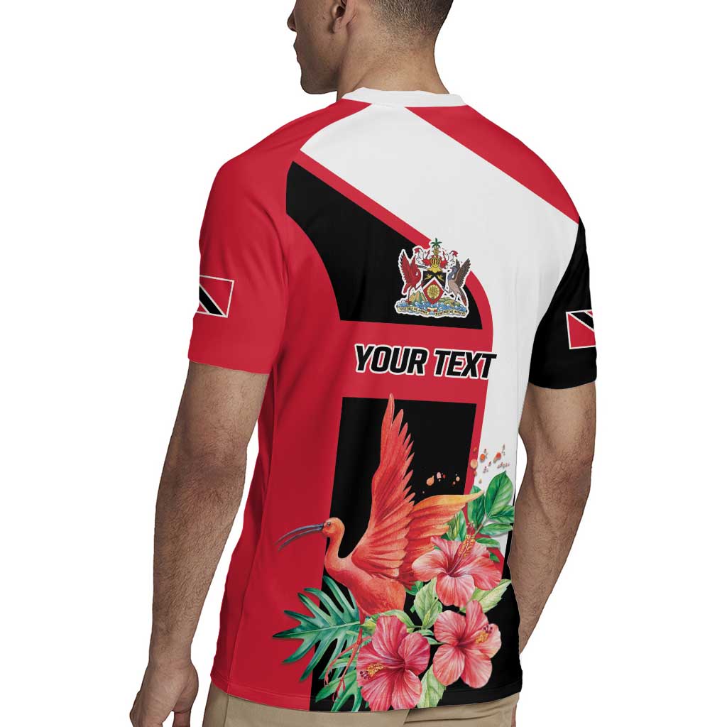 Trinidad and Tobago Personalized Rugby Jersey Scarlet Ibis Tropical - Wonder Print Shop
