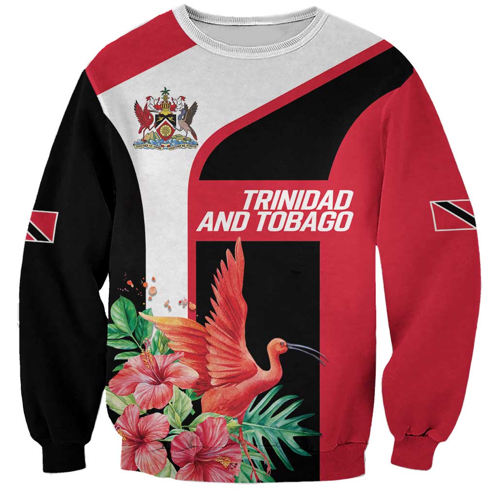 Trinidad and Tobago Personalized Sweatshirt Scarlet Ibis Tropical - Wonder Print Shop