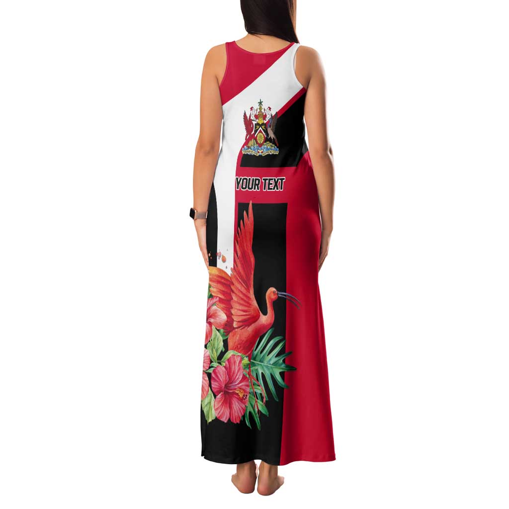 Trinidad and Tobago Personalized Tank Maxi Dress Scarlet Ibis Tropical - Wonder Print Shop