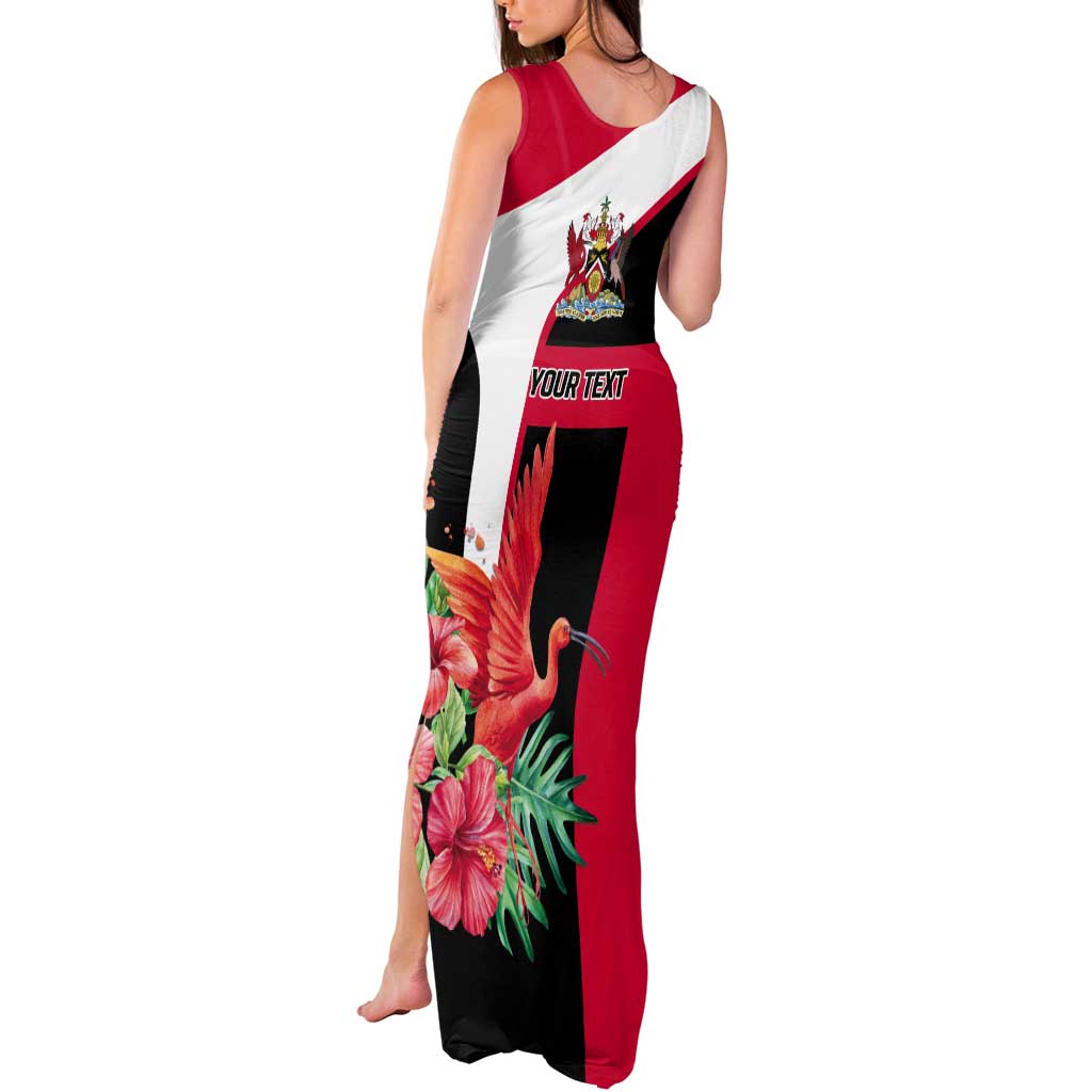 Trinidad and Tobago Personalized Tank Maxi Dress Scarlet Ibis Tropical - Wonder Print Shop