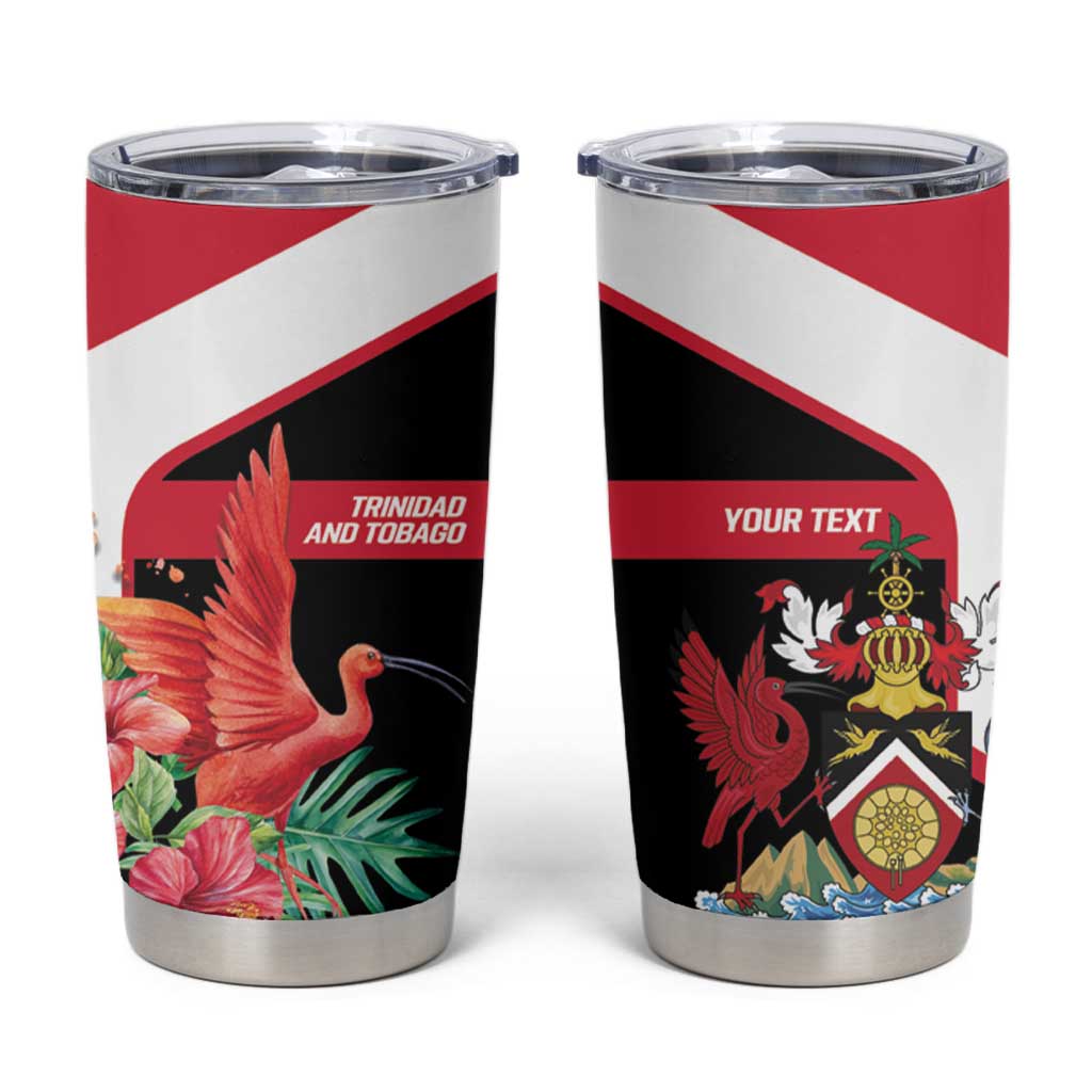 Trinidad and Tobago Personalized Tumbler Cup Scarlet Ibis Tropical - Wonder Print Shop