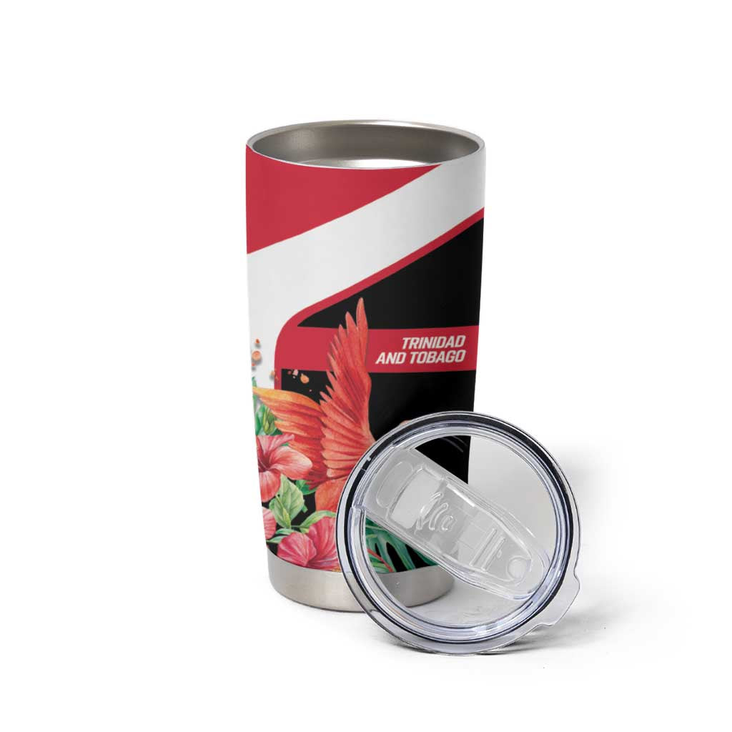 Trinidad and Tobago Personalized Tumbler Cup Scarlet Ibis Tropical - Wonder Print Shop