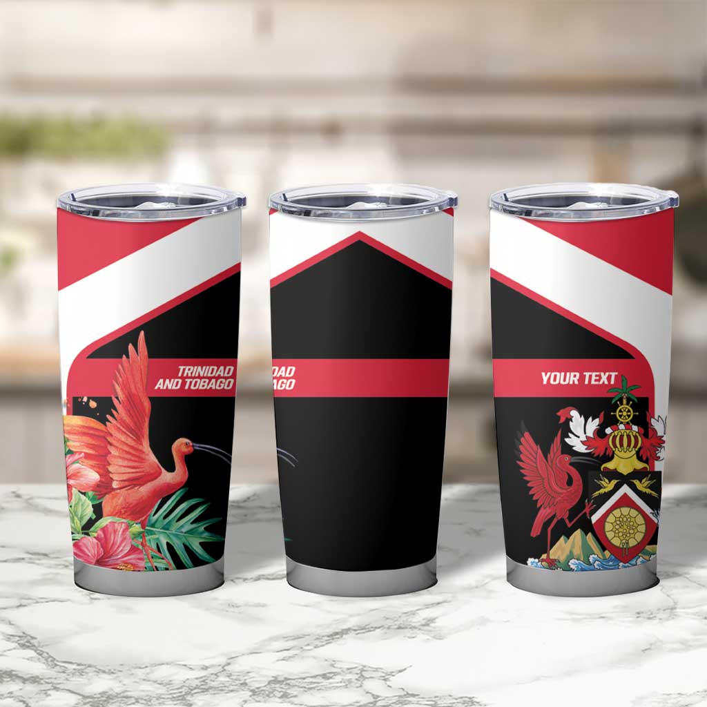 Trinidad and Tobago Personalized Tumbler Cup Scarlet Ibis Tropical - Wonder Print Shop