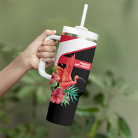 Trinidad and Tobago Personalized Tumbler With Handle Scarlet Ibis Tropical - Wonder Print Shop