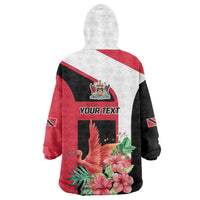 Trinidad and Tobago Personalized Wearable Blanket Hoodie Scarlet Ibis Tropical - Wonder Print Shop