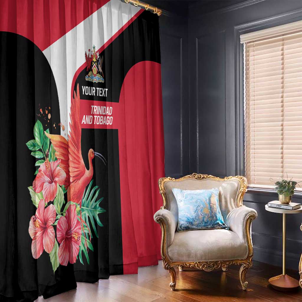 Trinidad and Tobago Personalized Window Curtain Scarlet Ibis Tropical - Wonder Print Shop