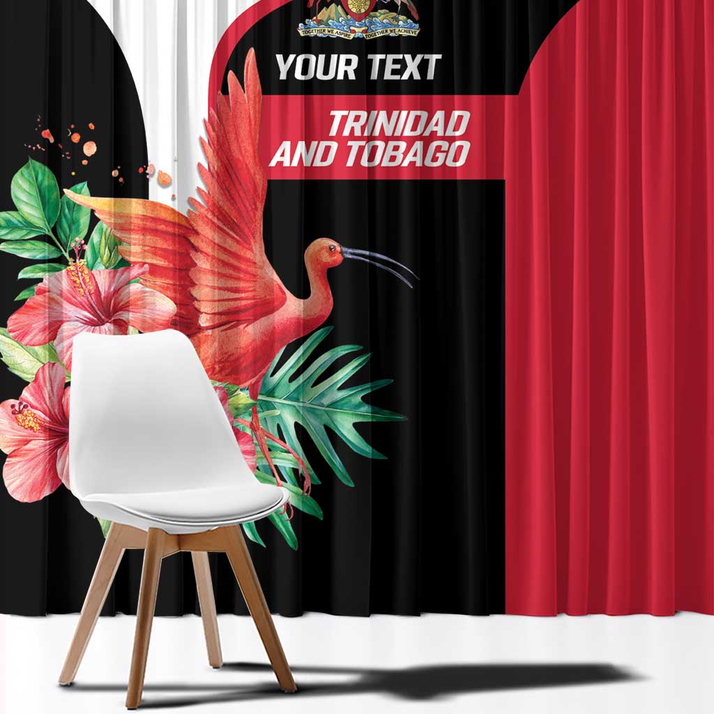 Trinidad and Tobago Personalized Window Curtain Scarlet Ibis Tropical - Wonder Print Shop
