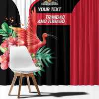 Trinidad and Tobago Personalized Window Curtain Scarlet Ibis Tropical - Wonder Print Shop