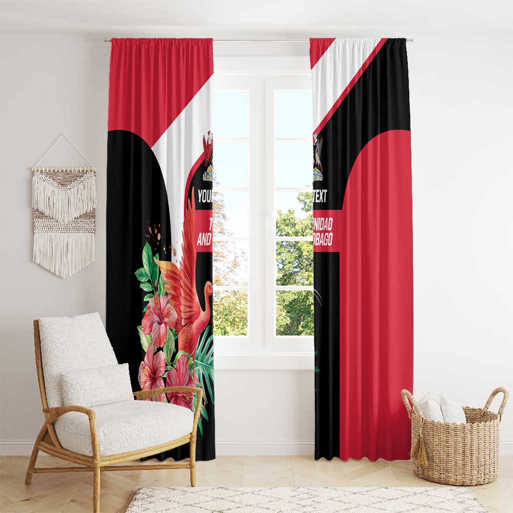 Trinidad and Tobago Personalized Window Curtain Scarlet Ibis Tropical - Wonder Print Shop