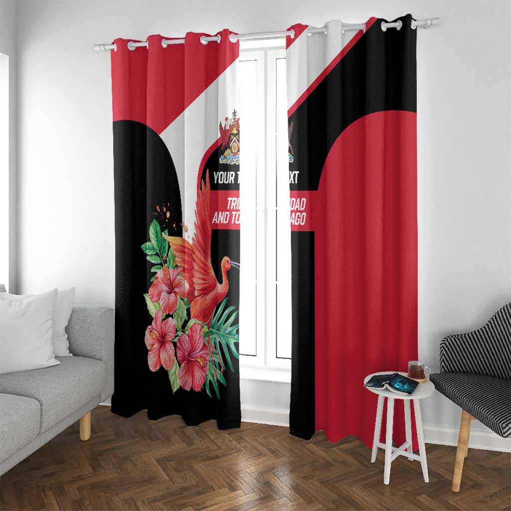 Trinidad and Tobago Personalized Window Curtain Scarlet Ibis Tropical - Wonder Print Shop
