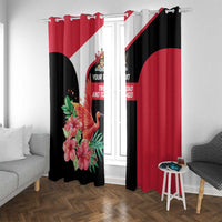 Trinidad and Tobago Personalized Window Curtain Scarlet Ibis Tropical - Wonder Print Shop