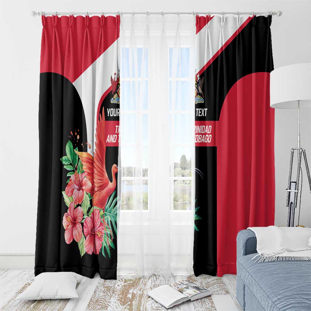 Trinidad and Tobago Personalized Window Curtain Scarlet Ibis Tropical - Wonder Print Shop