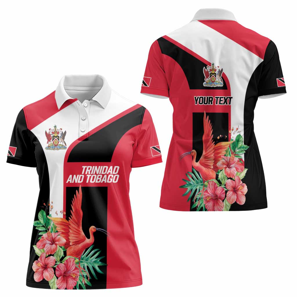 Trinidad and Tobago Personalized Women Polo Shirt Scarlet Ibis Tropical - Wonder Print Shop
