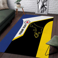 Caribbean Bonaire Personalized Area Rug Simple Flag Style - Wonder Print Shop