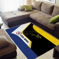 Caribbean Bonaire Personalized Area Rug Simple Flag Style - Wonder Print Shop