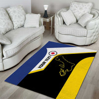 Caribbean Bonaire Personalized Area Rug Simple Flag Style - Wonder Print Shop