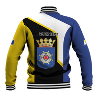 Caribbean Bonaire Personalized Baseball Jacket Simple Flag Style - Wonder Print Shop