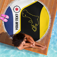 Caribbean Bonaire Personalized Beach Blanket Simple Flag Style - Wonder Print Shop