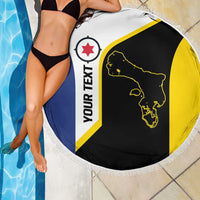 Caribbean Bonaire Personalized Beach Blanket Simple Flag Style - Wonder Print Shop