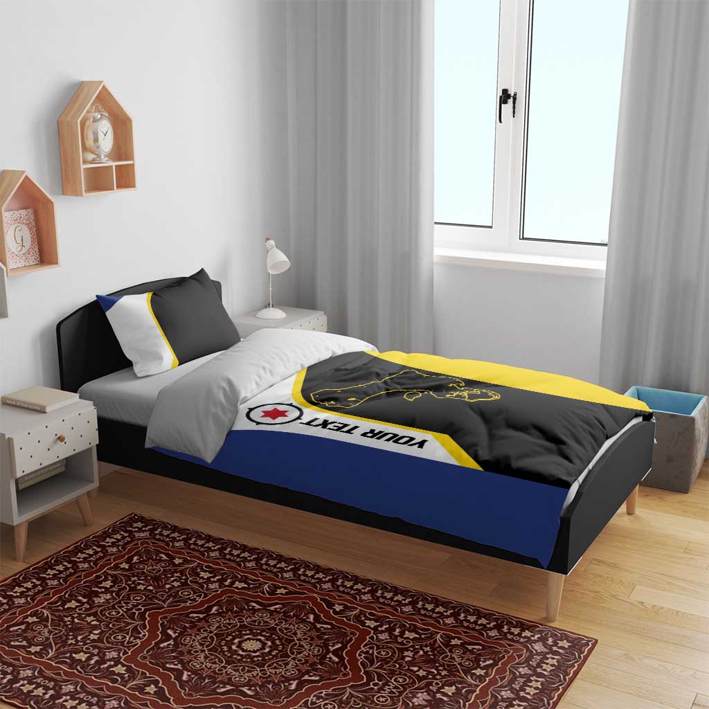 Caribbean Bonaire Personalized Bedding Set Simple Flag Style - Wonder Print Shop
