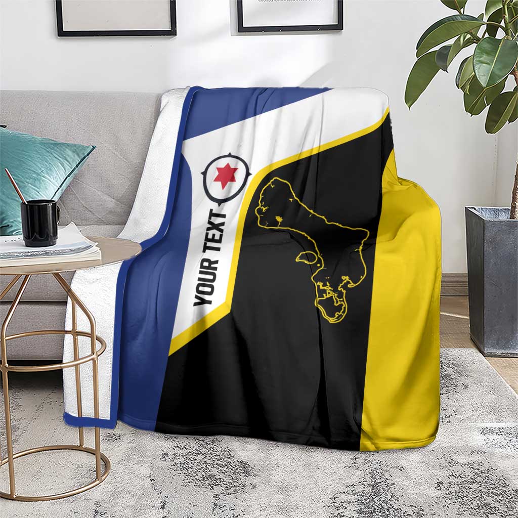 Caribbean Bonaire Personalized Blanket Simple Flag Style - Wonder Print Shop