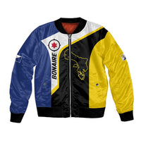 Caribbean Bonaire Personalized Bomber Jacket Simple Flag Style - Wonder Print Shop