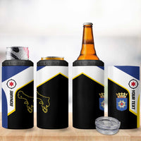 Caribbean Bonaire Personalized 4 in 1 Can Cooler Tumbler Simple Flag Style - Wonder Print Shop