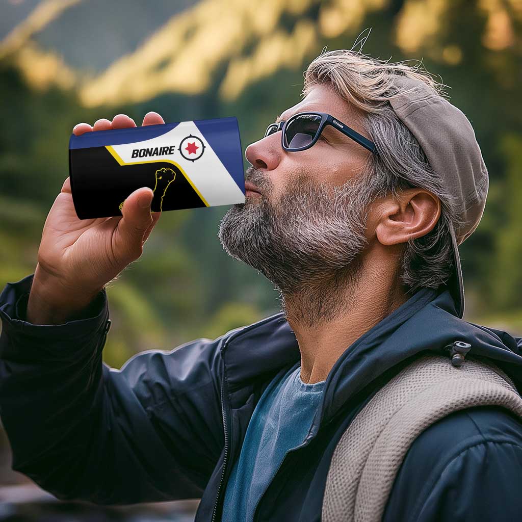 Caribbean Bonaire Personalized 4 in 1 Can Cooler Tumbler Simple Flag Style - Wonder Print Shop