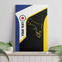 Caribbean Bonaire Personalized Canvas Wall Art Simple Flag Style - Wonder Print Shop