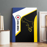 Caribbean Bonaire Personalized Canvas Wall Art Simple Flag Style - Wonder Print Shop