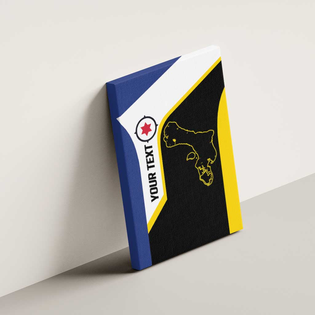 Caribbean Bonaire Personalized Canvas Wall Art Simple Flag Style - Wonder Print Shop