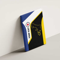 Caribbean Bonaire Personalized Canvas Wall Art Simple Flag Style - Wonder Print Shop