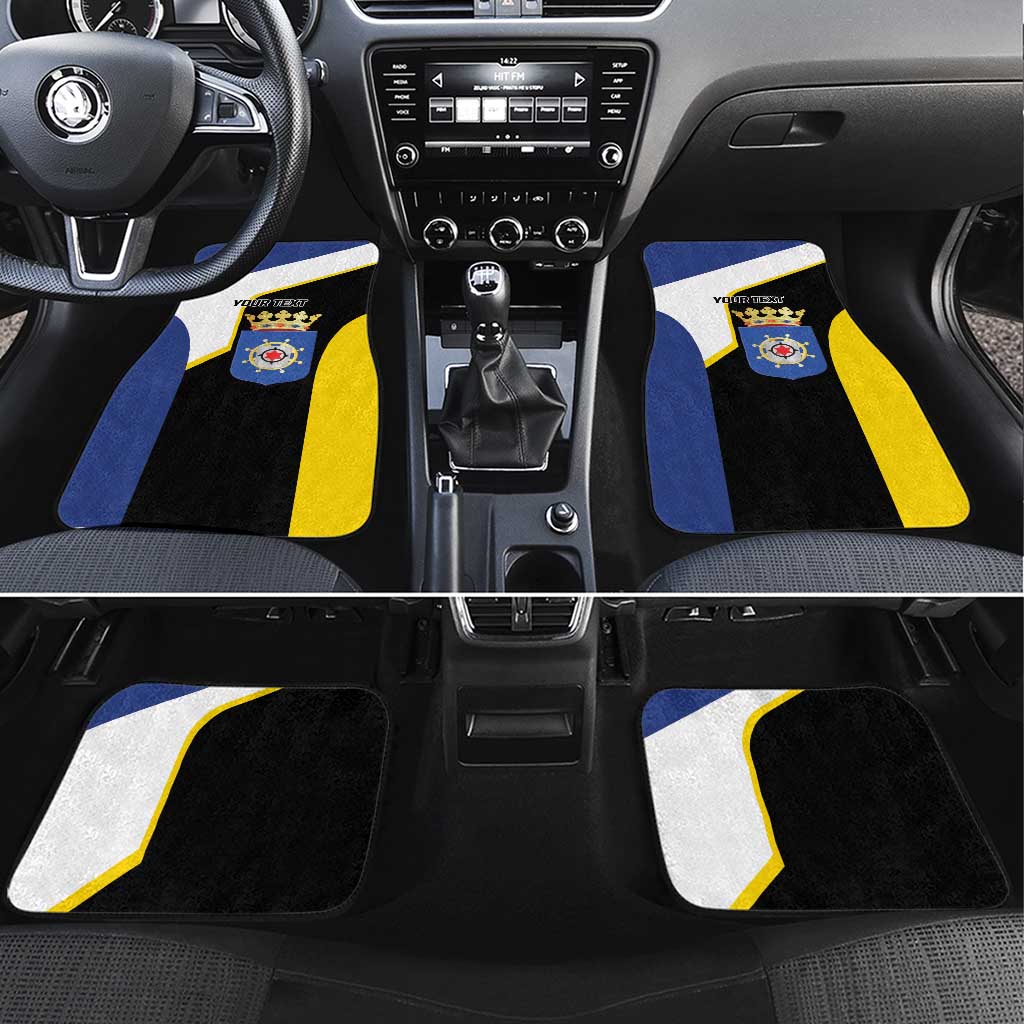 Caribbean Bonaire Personalized Car Mats Simple Flag Style - Wonder Print Shop