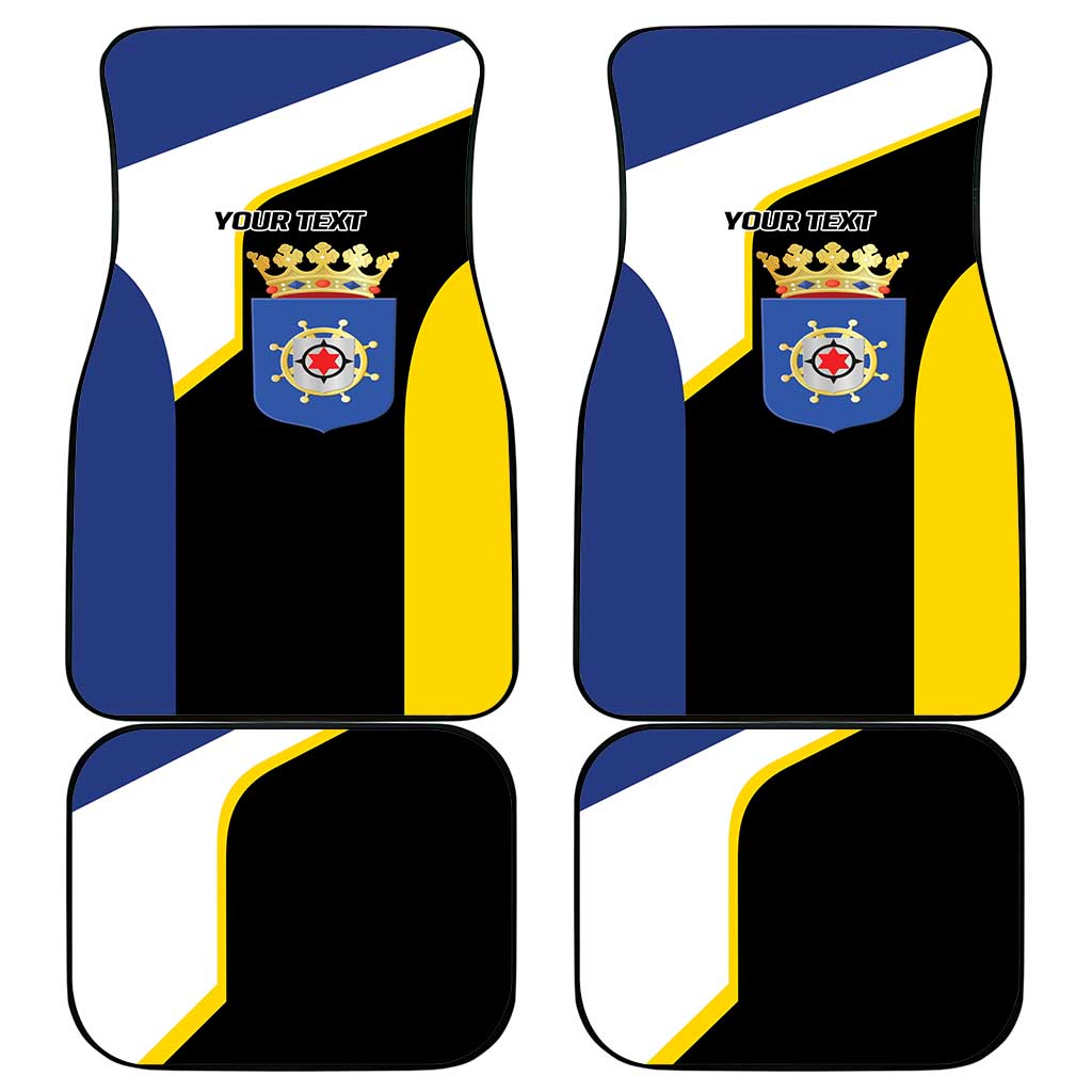 Caribbean Bonaire Personalized Car Mats Simple Flag Style - Wonder Print Shop