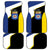 Caribbean Bonaire Personalized Car Mats Simple Flag Style - Wonder Print Shop