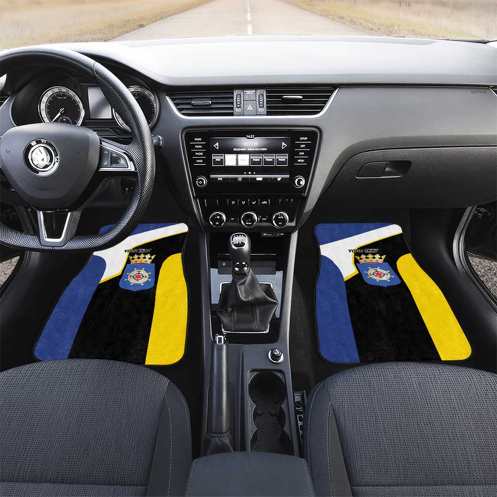 Caribbean Bonaire Personalized Car Mats Simple Flag Style - Wonder Print Shop