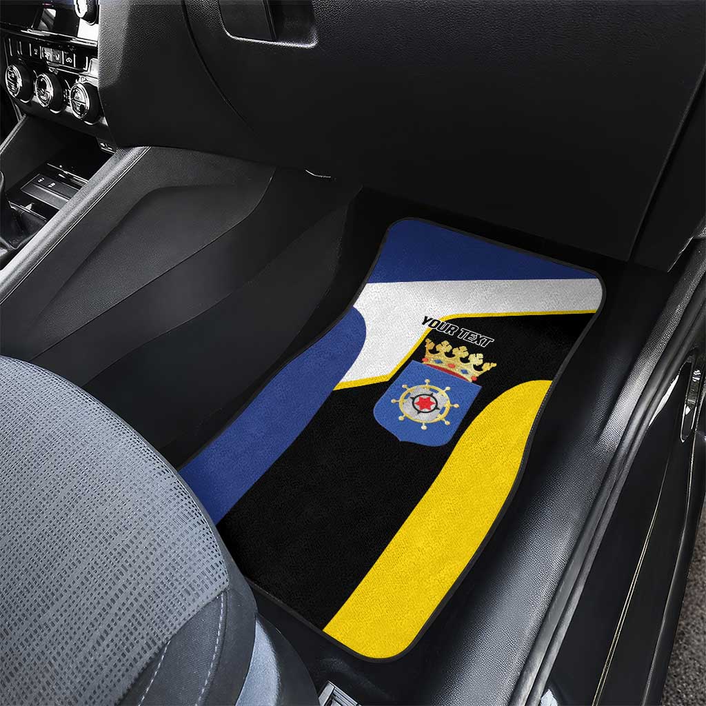 Caribbean Bonaire Personalized Car Mats Simple Flag Style - Wonder Print Shop