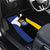 Caribbean Bonaire Personalized Car Mats Simple Flag Style - Wonder Print Shop