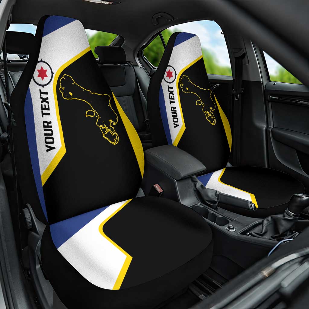 Caribbean Bonaire Personalized Car Seat Cover Simple Flag Style - Wonder Print Shop