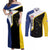 Caribbean Bonaire Personalized Couples Matching Off Shoulder Maxi Dress and Long Sleeve Button Shirt Simple Flag Style - Wonder Print Shop