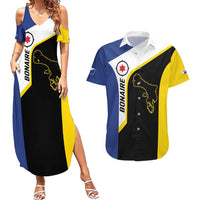 Caribbean Bonaire Personalized Couples Matching Summer Maxi Dress and Hawaiian Shirt Simple Flag Style - Wonder Print Shop